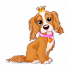 Sticker Princesse chien