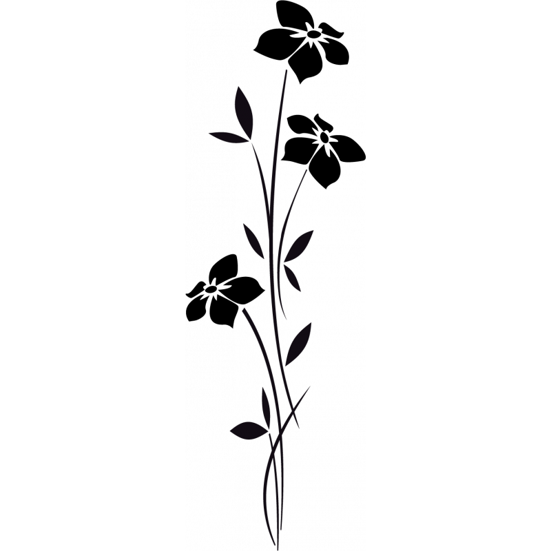Autocollant zen galet fleur violette 